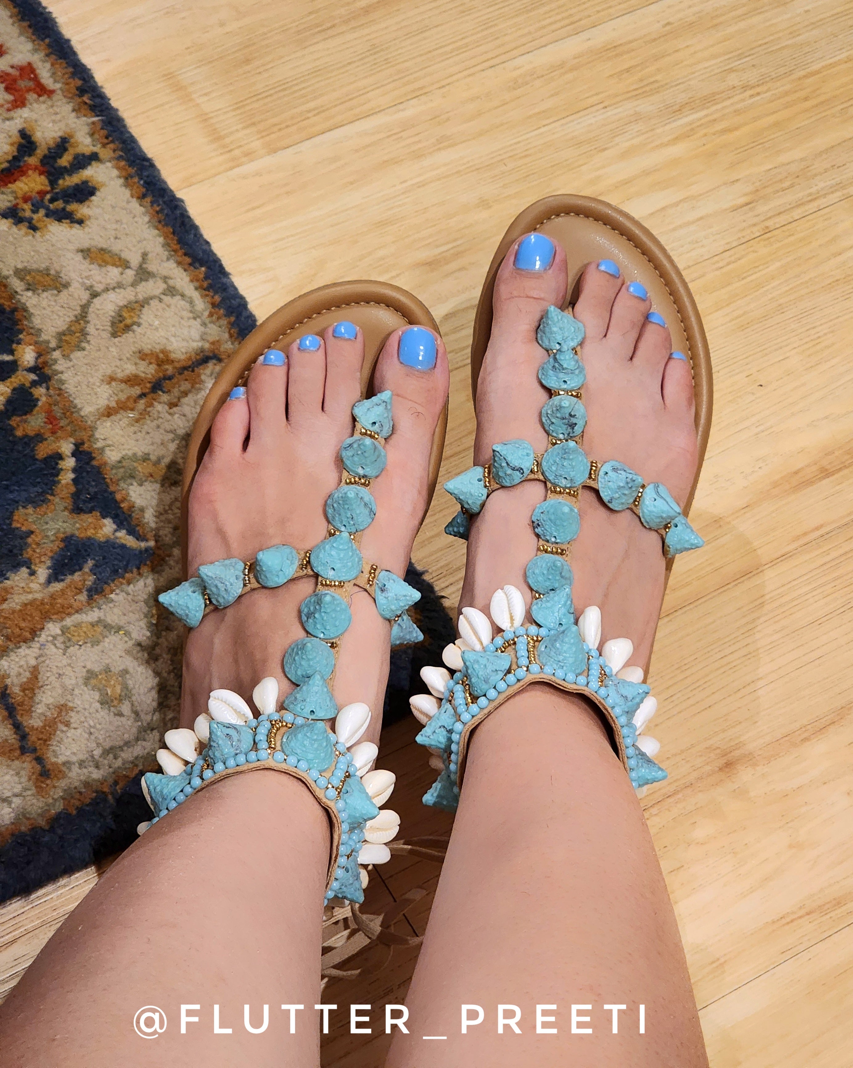 "I Am Precious" Stone High Tops in Aquamarine