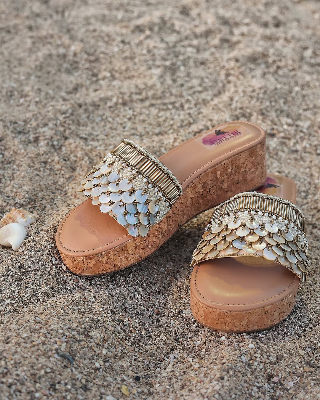 Seashell Fringe heels