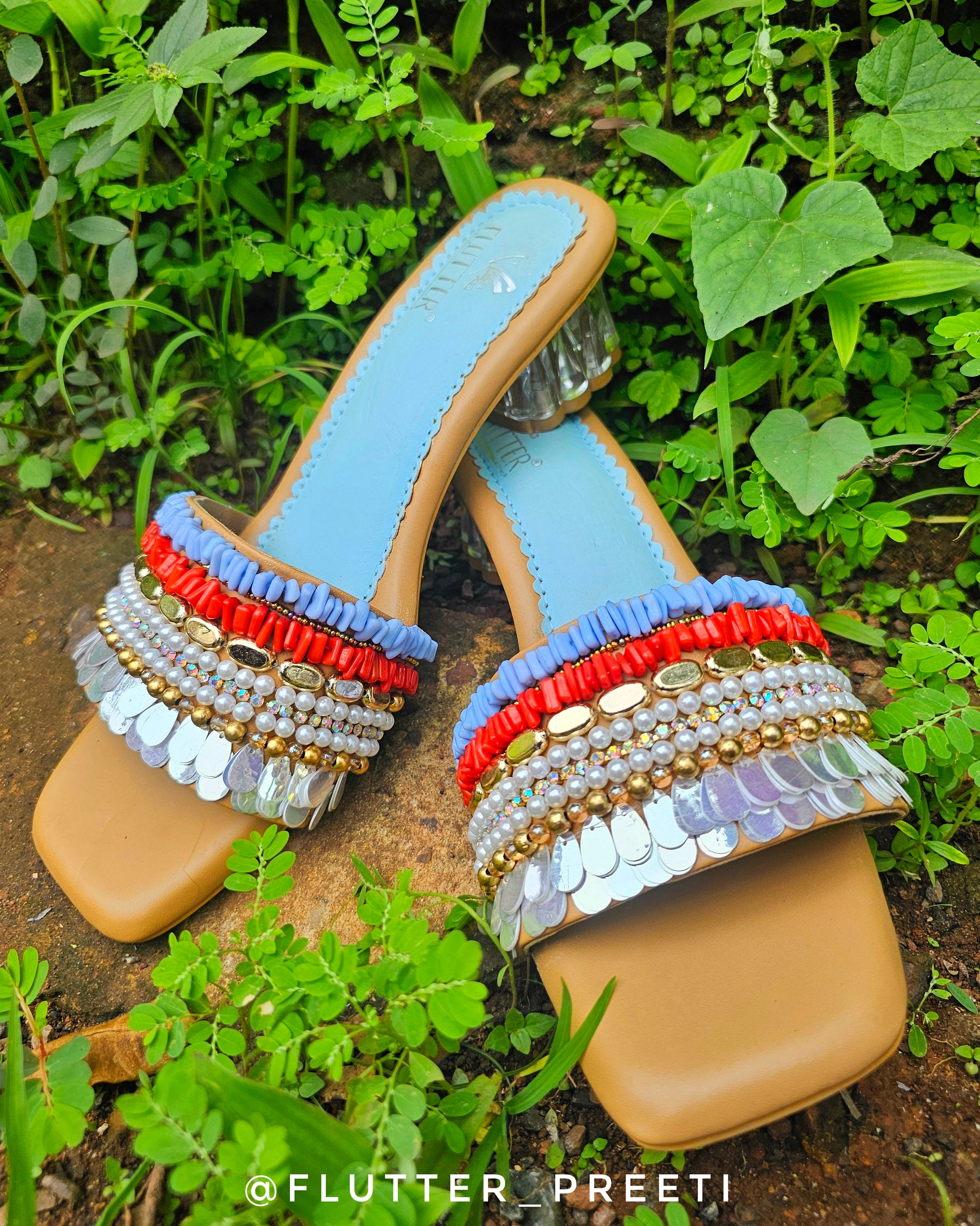 Enchanted Oasis Glass Heels