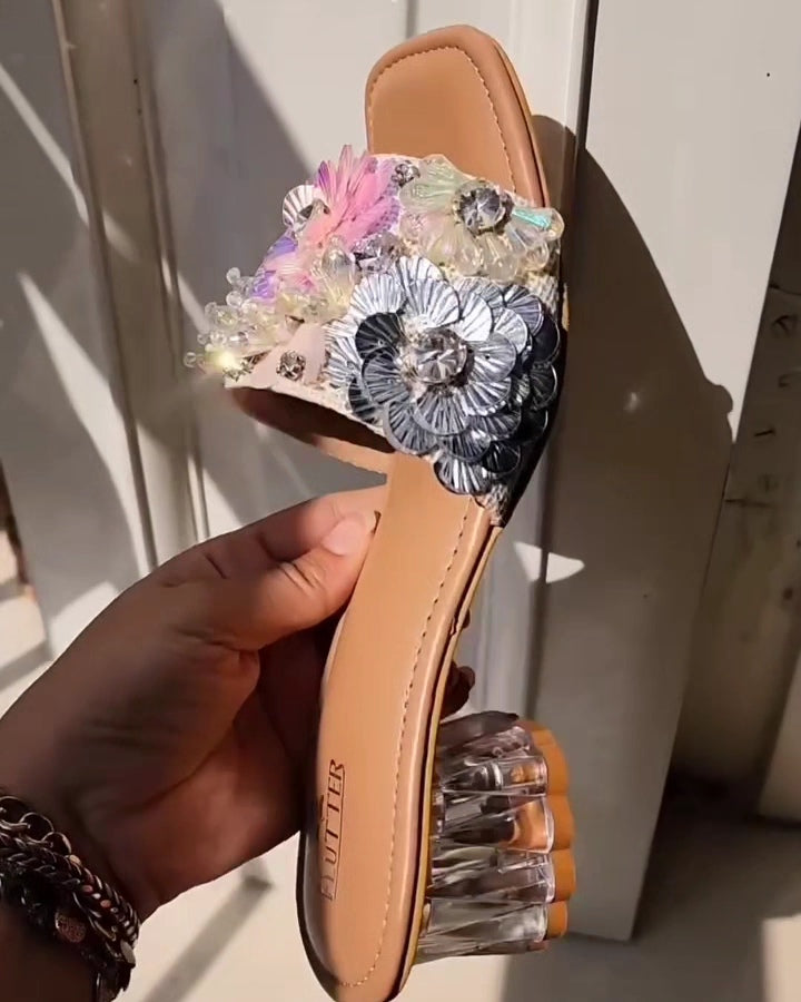 Floral suncatcher Glass Heels