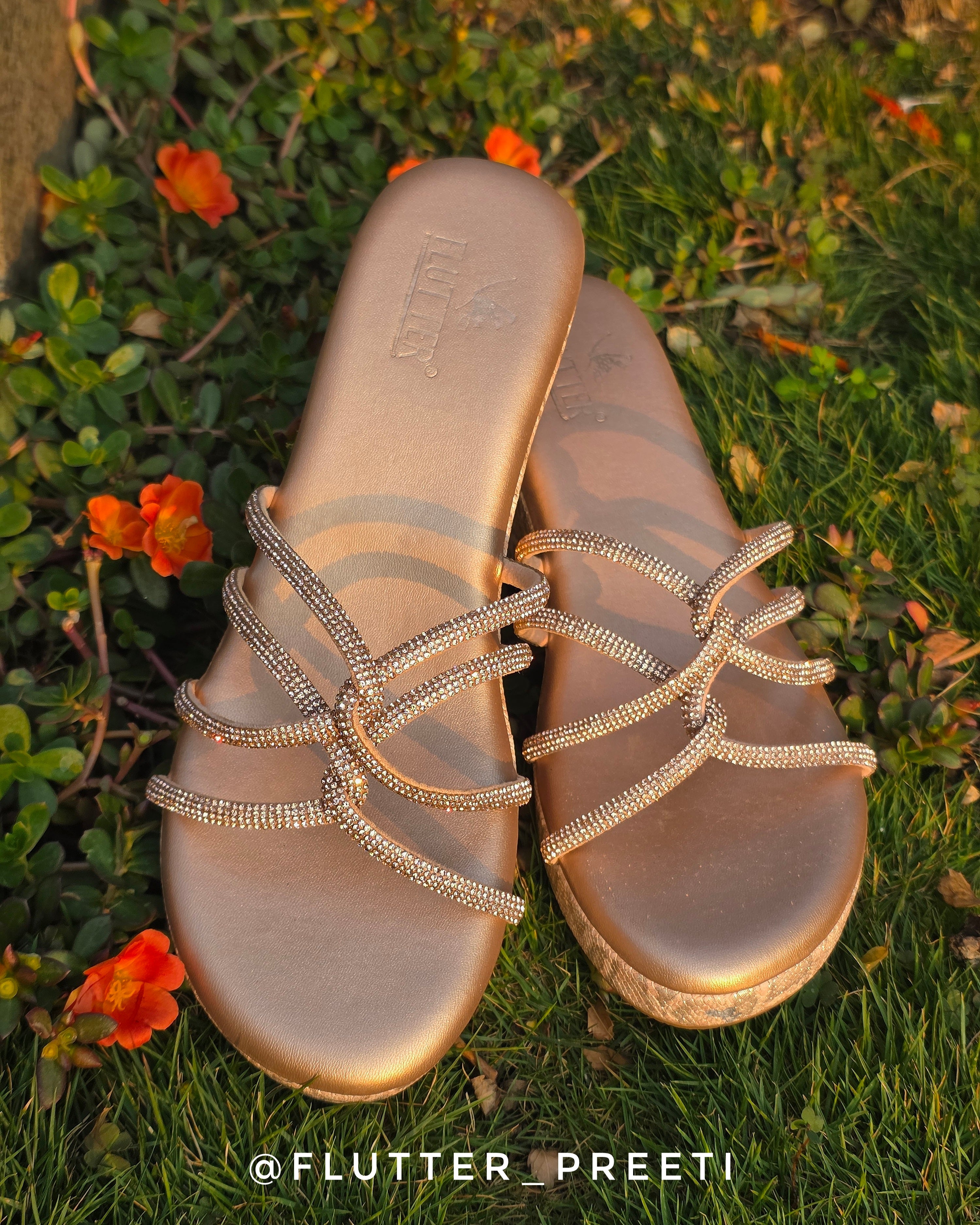 Wings of angelite heels in rose gold