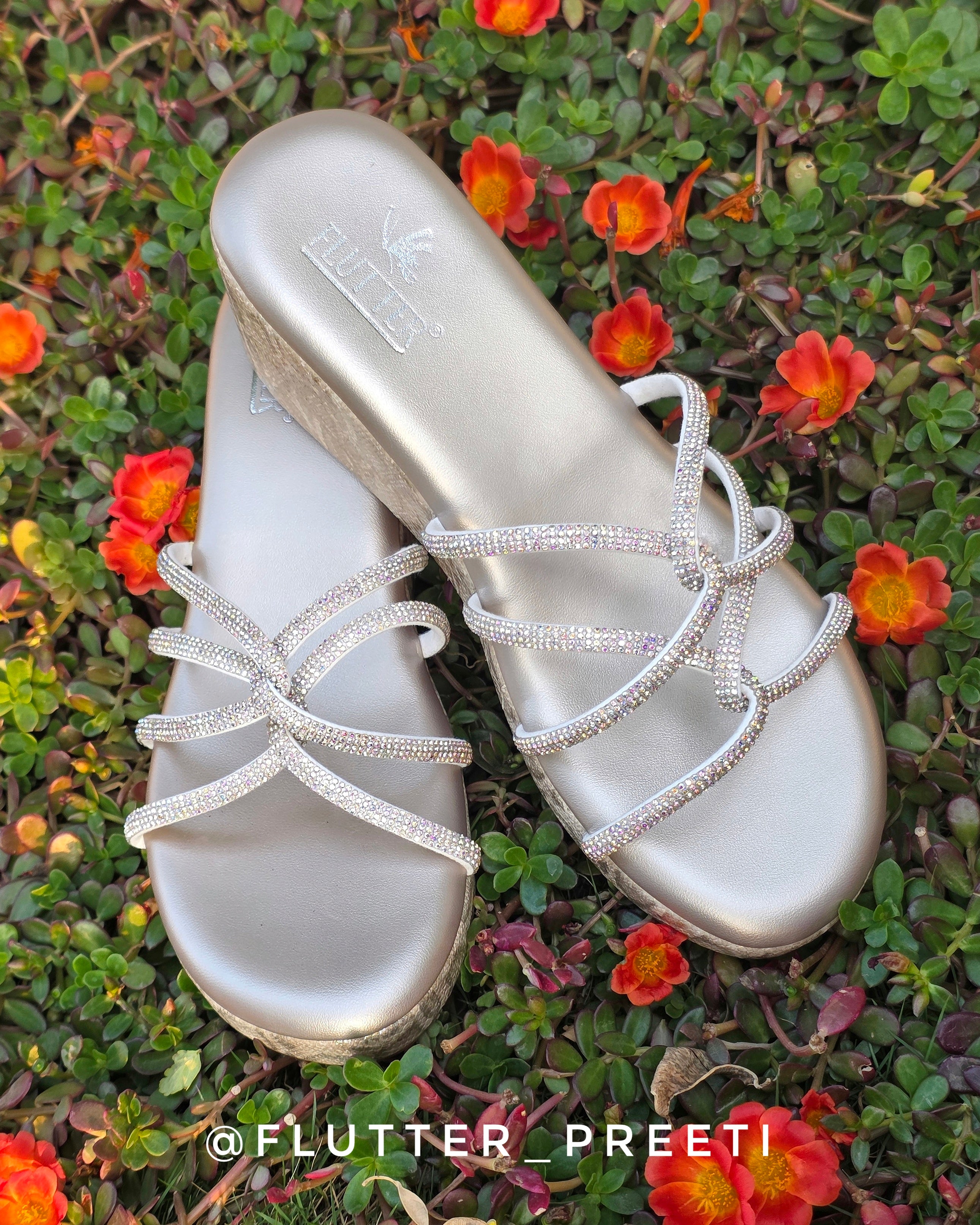 Wings of angelite heels in silver